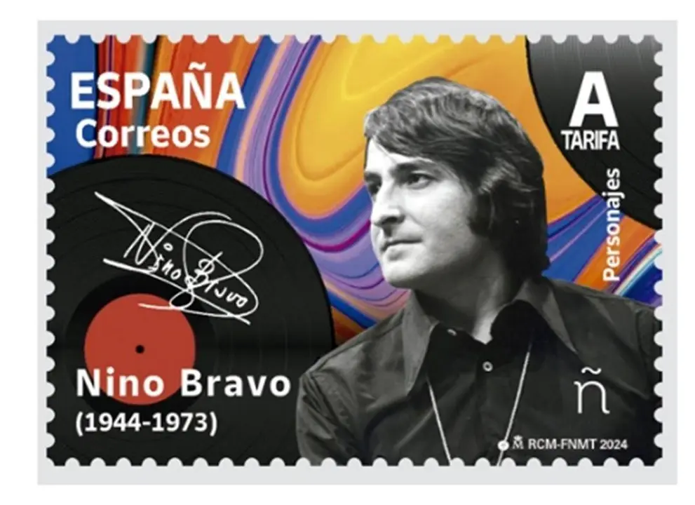 El sello en honor a Nino Bravo - Correos