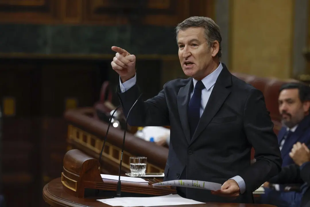 El l&iacute;der del PP, Alberto N&uacute;&ntilde;ez Feij&oacute;o. - EFE/ JJ Guill&eacute;n