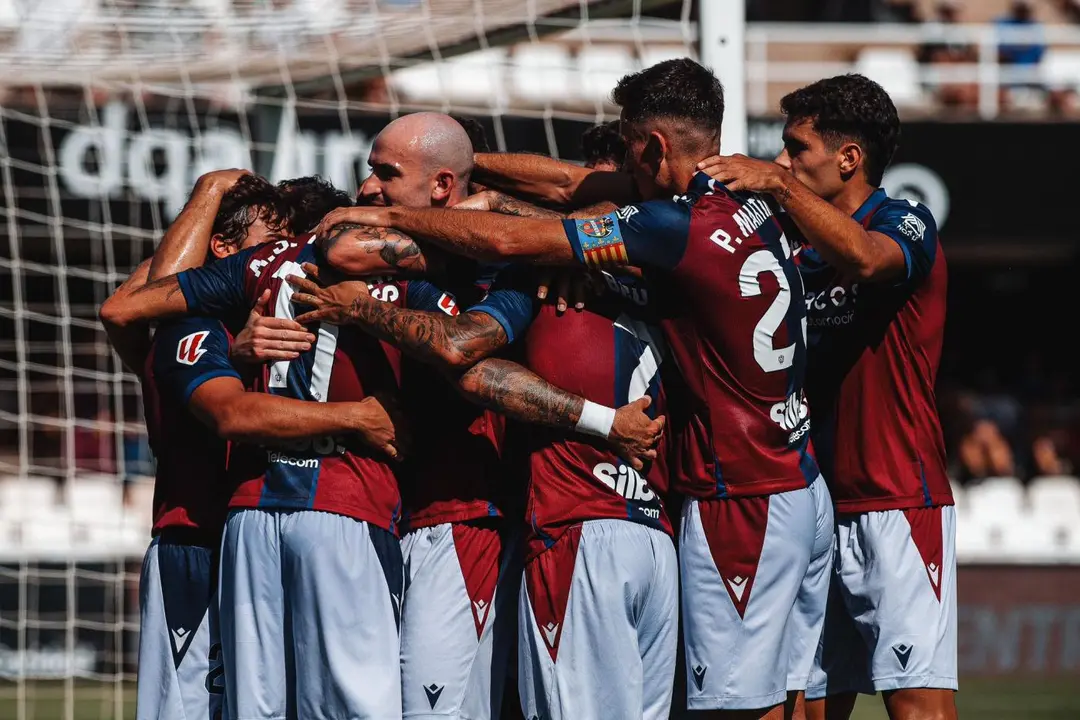 El Levante celebra un gol. - @LevanteUD