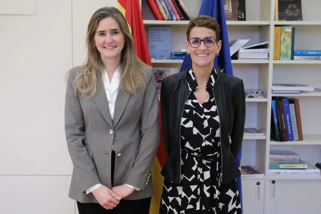 Sara Aagesen y Mar&iacute;a Chivite. - Gobierno de Navarra