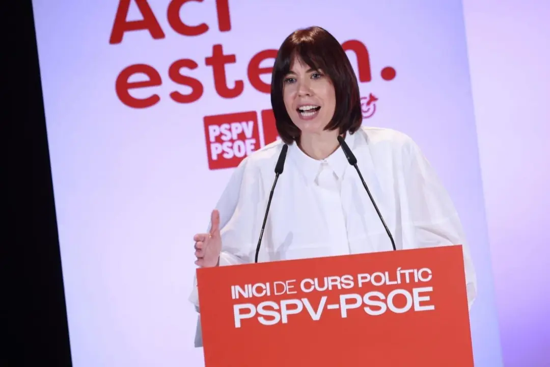 La secretaria general del PSPV-PSOE y ministra de Ciencia, Diana Moran - PSPV