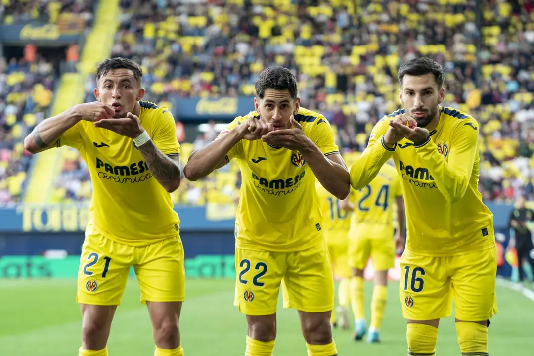 El Villarreal celebra uno de sus goles al Legan&eacute;s. - @VillarrealCF / X