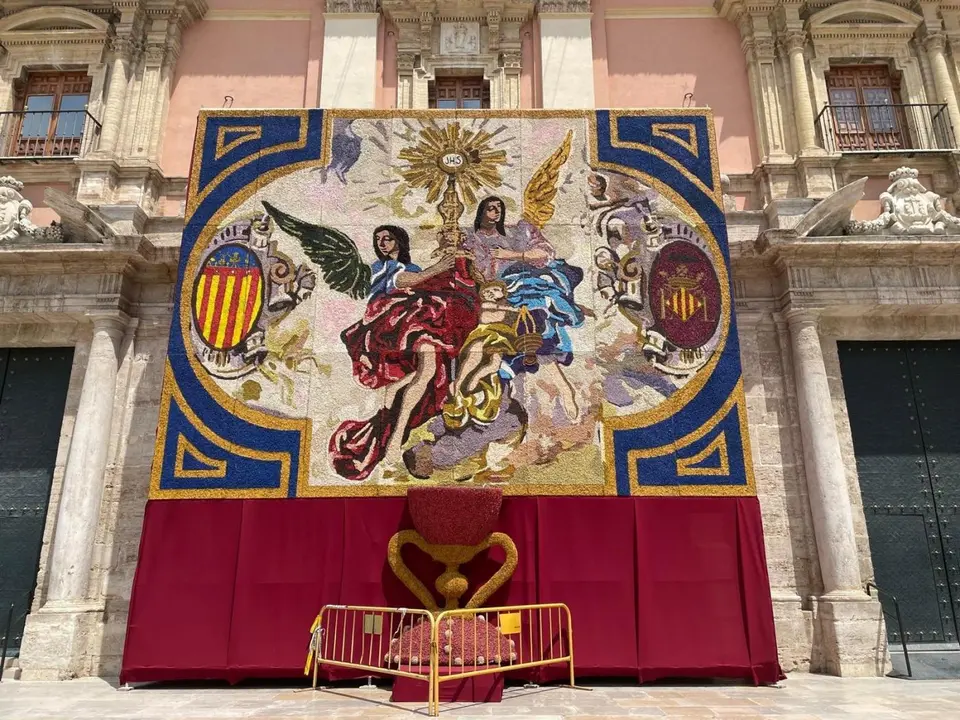 Tapiz con motivo de la festividad del Corpus. - AYUNTAMIENTO DE VAL&Egrave;NCIA