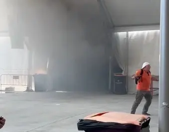 Incendio en casetas regionales de la feria de Valladolid | EUROPA PRESS