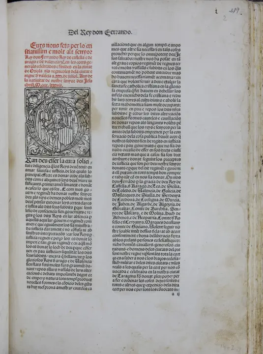 Imagen del incunable. | Europa Press.