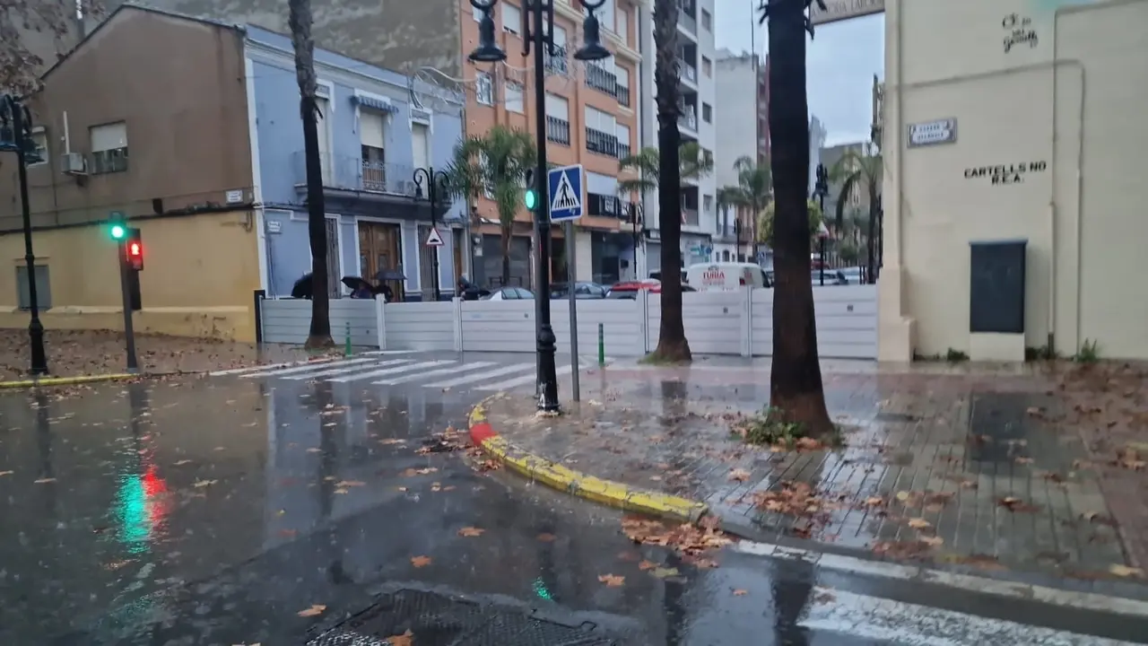 IMAGEN DE UNA CALLE DE ALDAIA (VALENCIA) DIURANTE EL TEMPORAL DE LLUVIA | AYUNTAMIENTO DE ALDAIA
