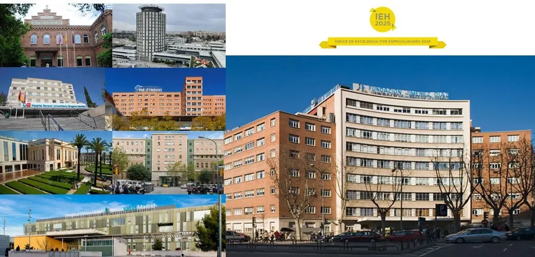 Fachadas de los principales hospitales de la Comunidad de Madrid | Foto de IEH