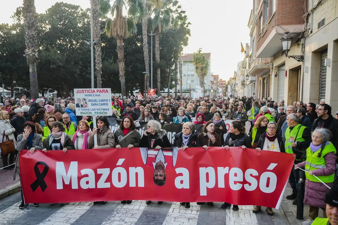 La manifestaci&oacute;n 'Maz&oacute;n a pres&oacute;' celebrada en Benet&uacute;sser (Valencia) | JORGE GIL / EUROPA PRESS