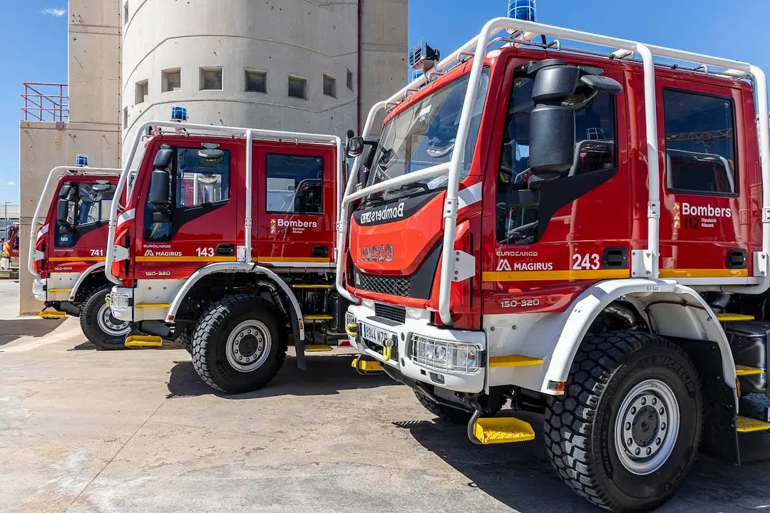 Imagen de archivo de camiones del Consorcio Provincial de Bomberos de Alicante | Diputaci&oacute;n de Alicante