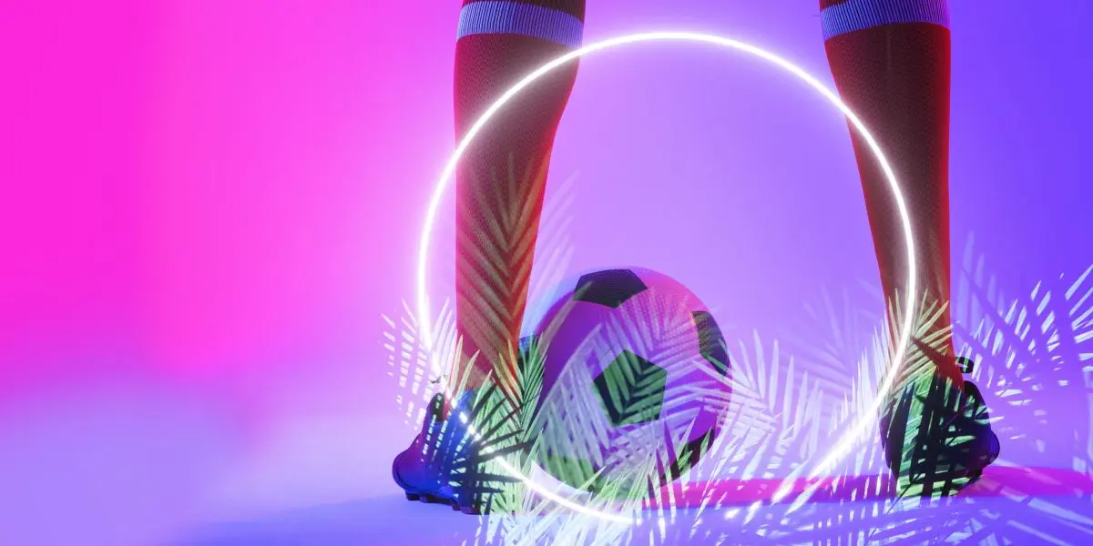 Recreaci&oacute;n de un futbolista con un bal&oacute;n | Foto de 123RF/vectorfusionart