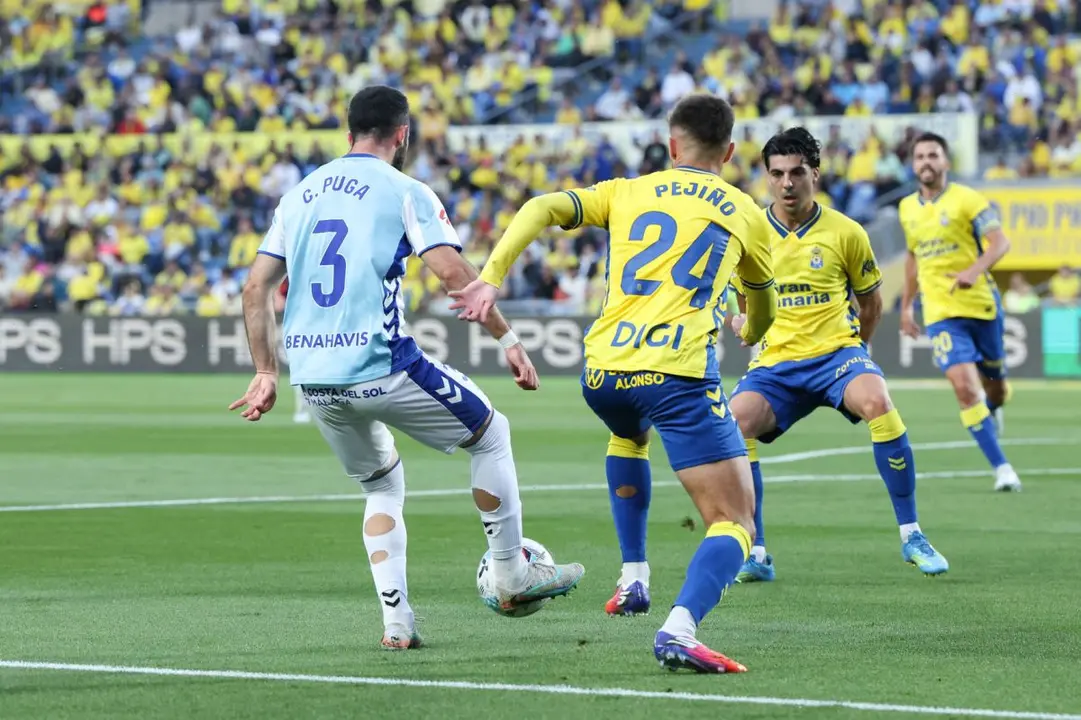 Un momento del encuentro UD Las Palmas-M&aacute;laga CF | Foto del M&aacute;laga CF