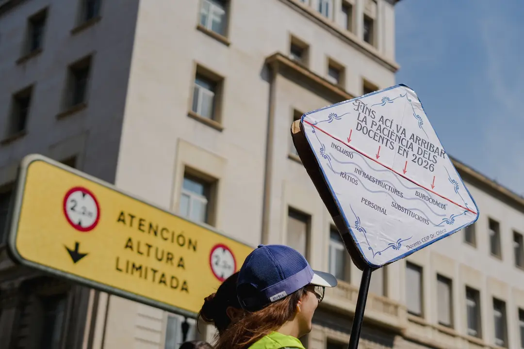 Manifestaci&oacute;n del profesorado de la ense&ntilde;anza p&uacute;blica en Valencia. | Europa Press.
