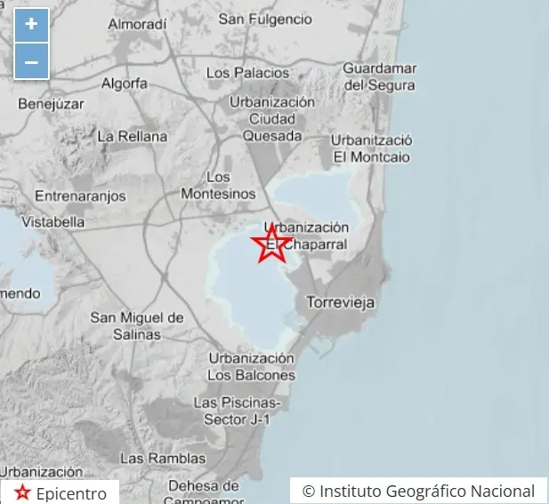 Mapa del terremoto. | Europa Press