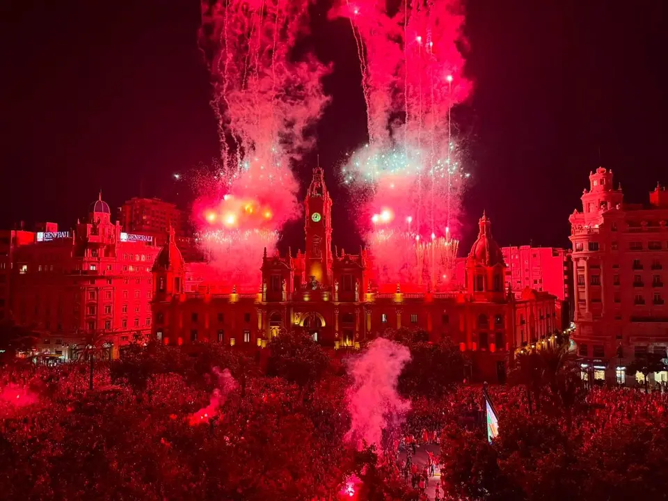 La plaza del Ayuntamiento de Val&egrave;ncia. | Europa Press.