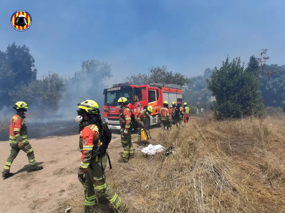 Estabilizado el incendio forestal de Manises. | Europa Press.