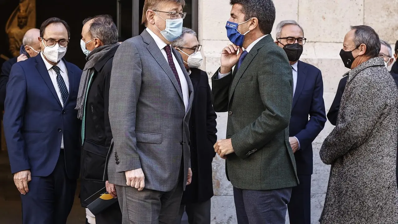 Ximo Puig y Carlos Maz&oacute;n. - Rober Solsona - Europa Press