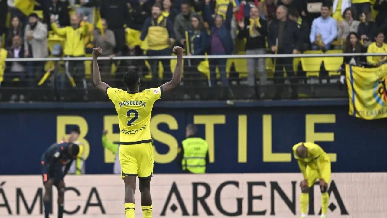 El Villarreal celebra su victoria. - EFE
