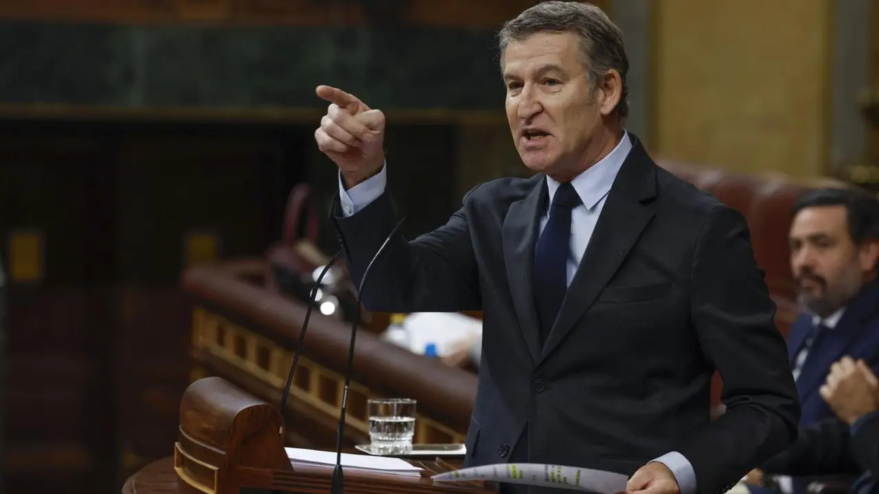 El l&iacute;der del PP, Alberto N&uacute;&ntilde;ez Feij&oacute;o. - EFE/ JJ Guill&eacute;n