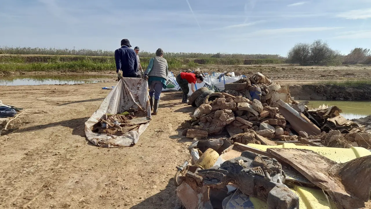 Voluntarios limpian zonas afectadas. | Europa Press.