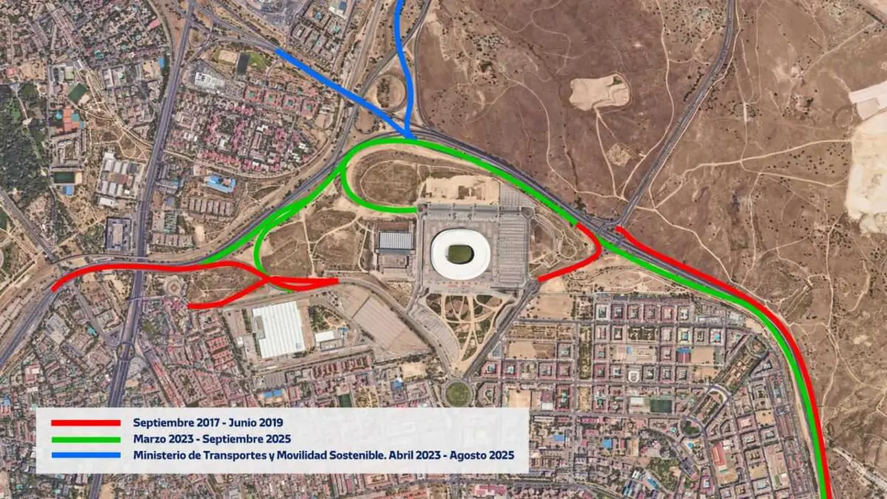 Plano de la zona con los nuevos accesos para el tr&aacute;fico en el barrio