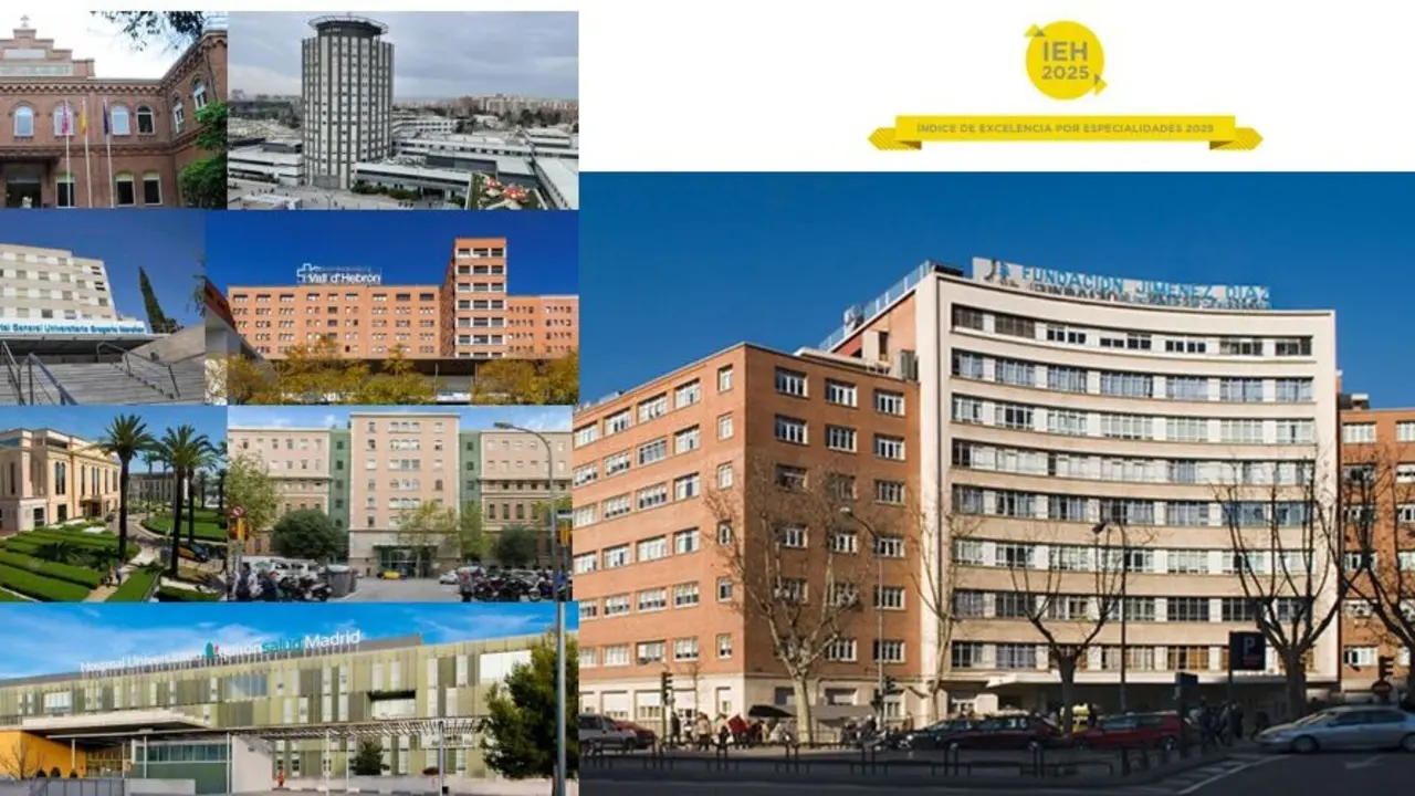 Fachadas de los principales hospitales de la Comunidad de Madrid | Foto de IEH