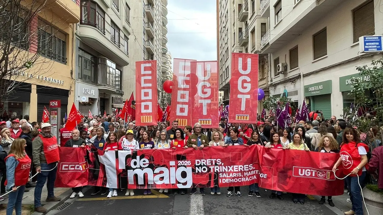 Manifestaci&oacute;n del Primero de Mayo en Val&egrave;ncia
- EUROPA PRESS