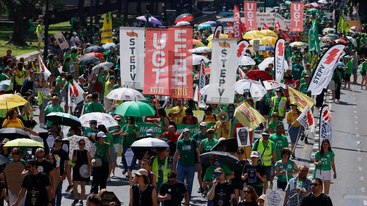 Una nueva manifestaci&oacute;n de docentes. | Europa Press.
