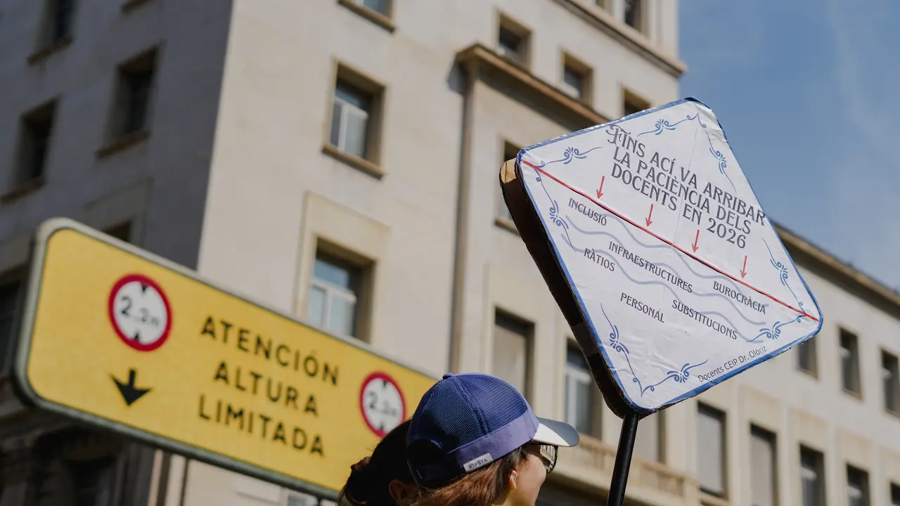 Manifestaci&oacute;n del profesorado de la ense&ntilde;anza p&uacute;blica en Valencia. | Europa Press.