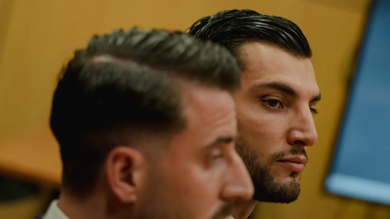 El futbolista Rafa Mir en la Audiencia Provincial de Valencia. | Europa Press