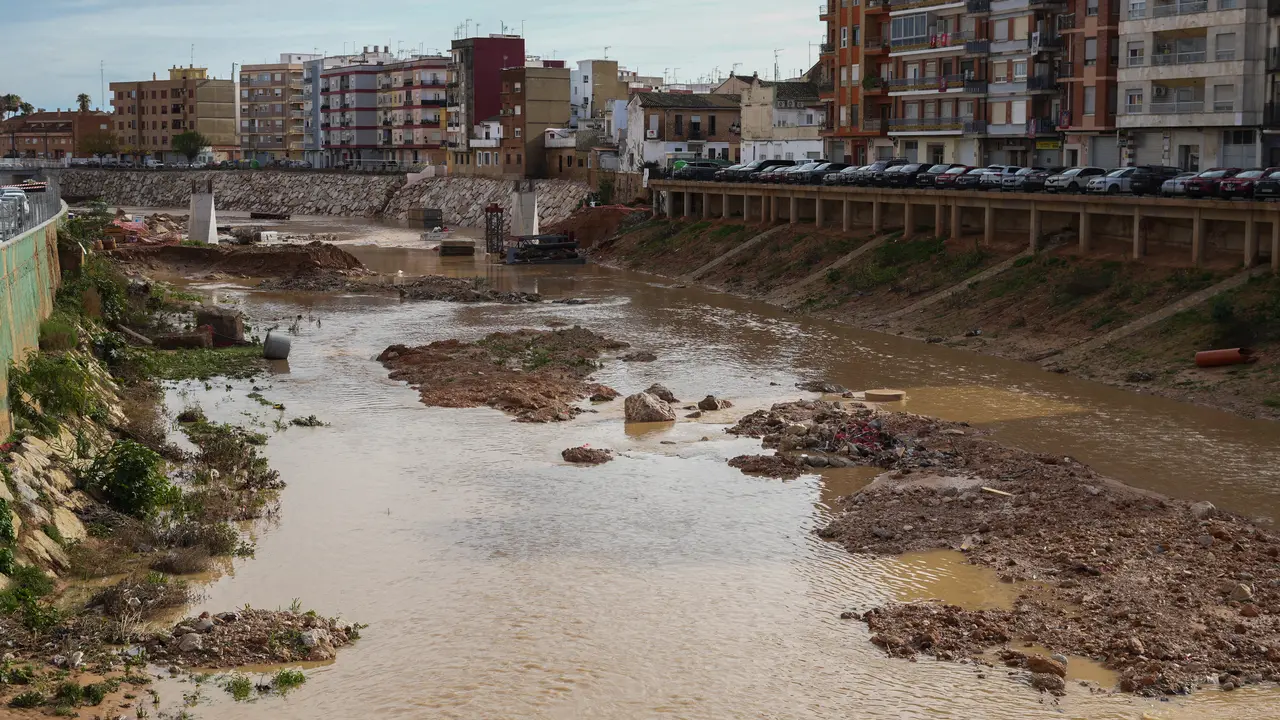 Efectos de las lluvias en el barranco del Poyo. | Europa Press.